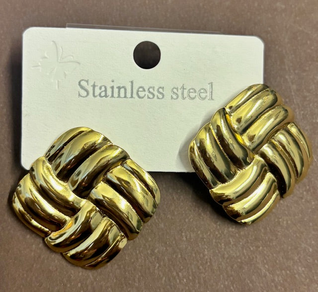 Square Stainless Steel Earrings