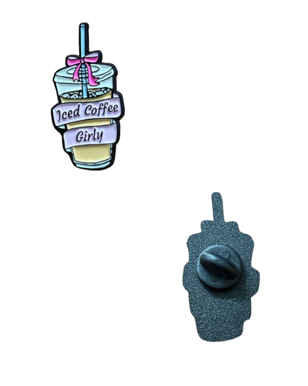 Iced Coffee Girly Enamel Pin