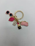 Sunglasses Lipstick Valentine's Day Keychain