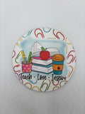 Teach Love Inspire - White Coaster