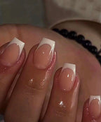 Elegant Nude French Press-On Nails – Square Shape