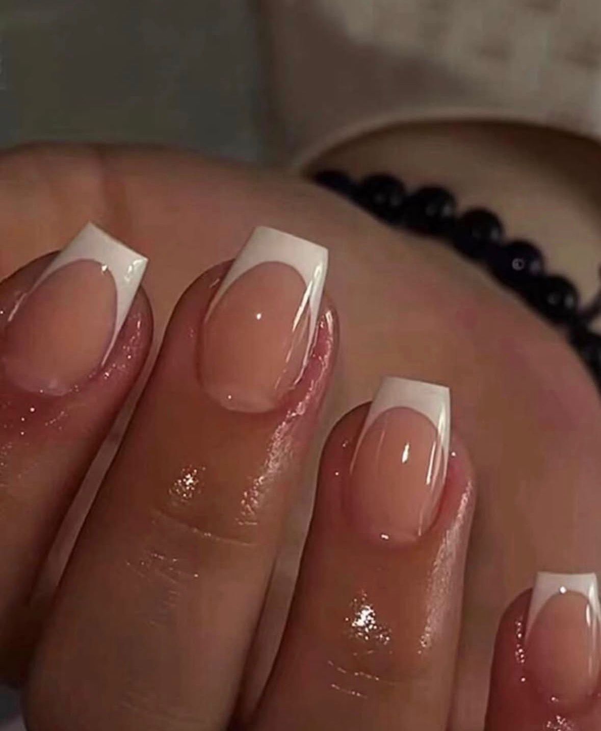 Elegant Nude French Press-On Nails – Square Shape