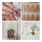 Rose Gold Cat Eye Press-On Nails – Almond Shape