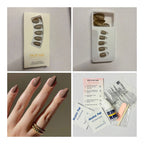 24 Pcs Short Oval Taupe Brown Press-On Nails – Minimal Gloss Finish