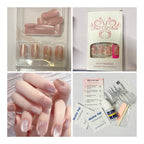 Blush Pink Cat Eye Press-On Nails – Square Shape
