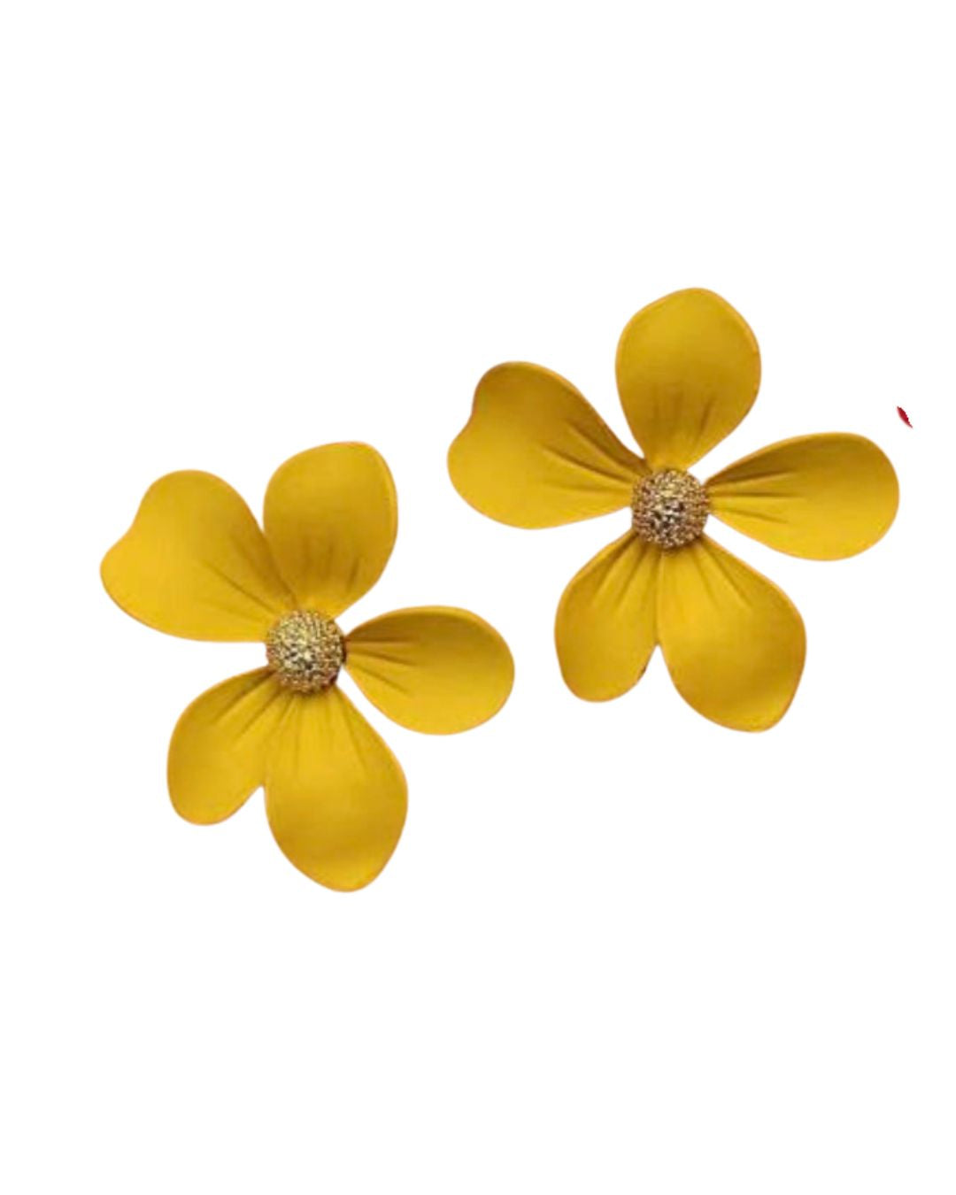 Yellow Petals Flower Earrings