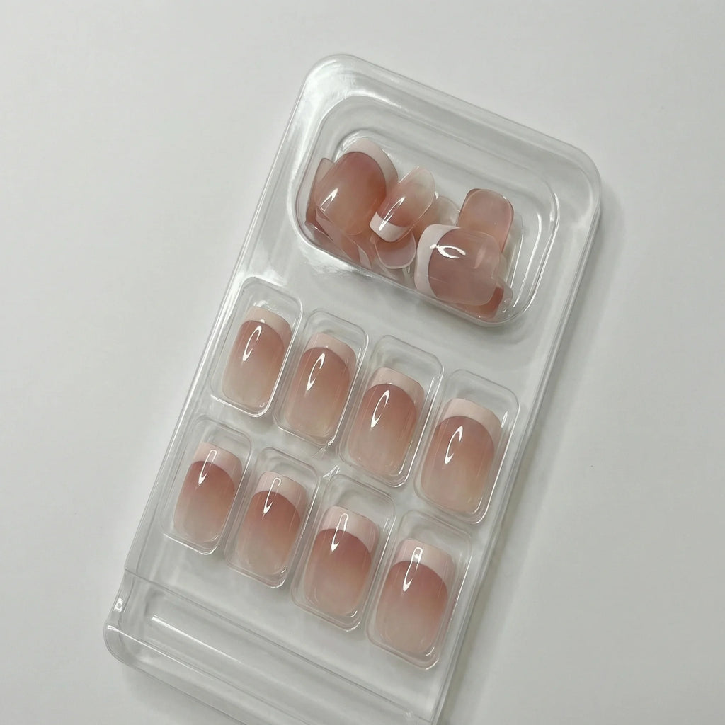 24 Pcs French Blush Nails