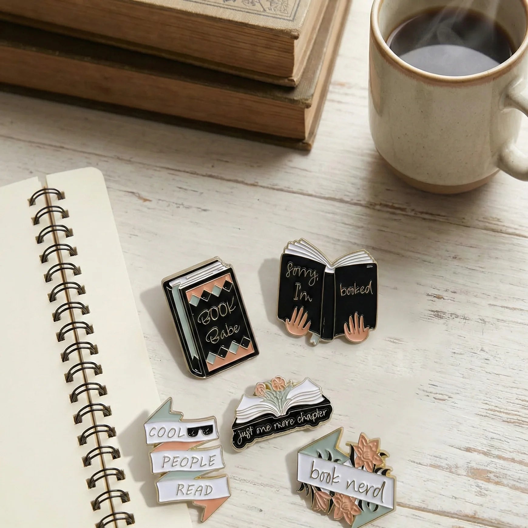 Book Nerd Set Fun Pins