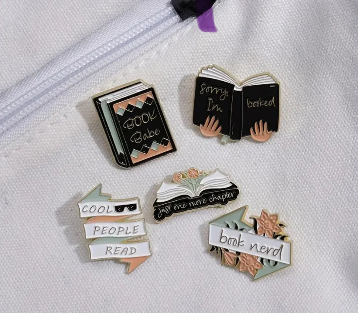Book Nerd Set Fun Pins