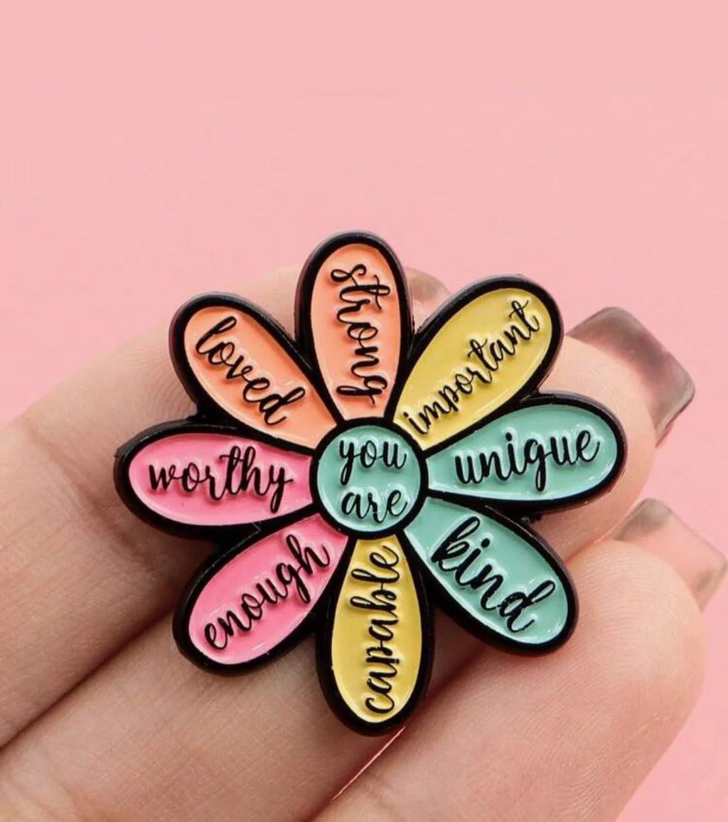 Flower Motivational Pin