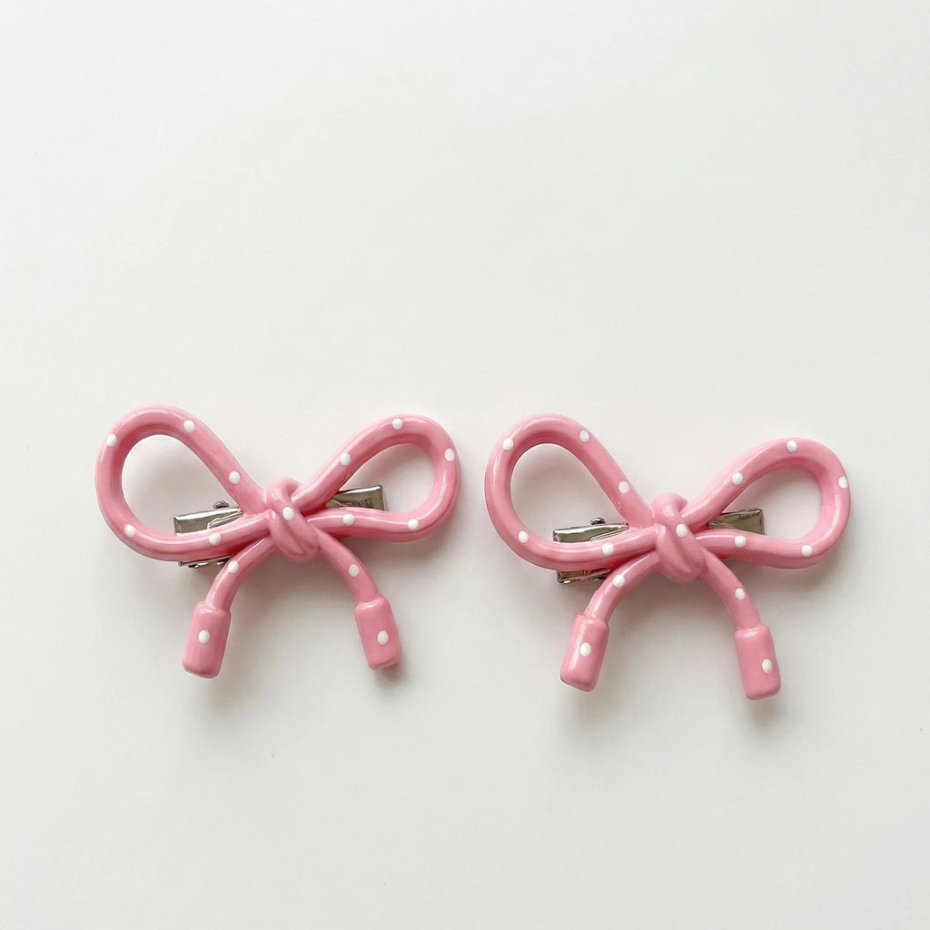 Light Pink Bow Clips