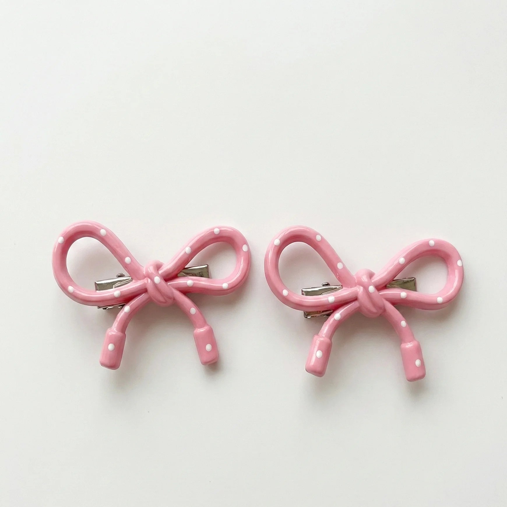 Light Pink Bow Clips