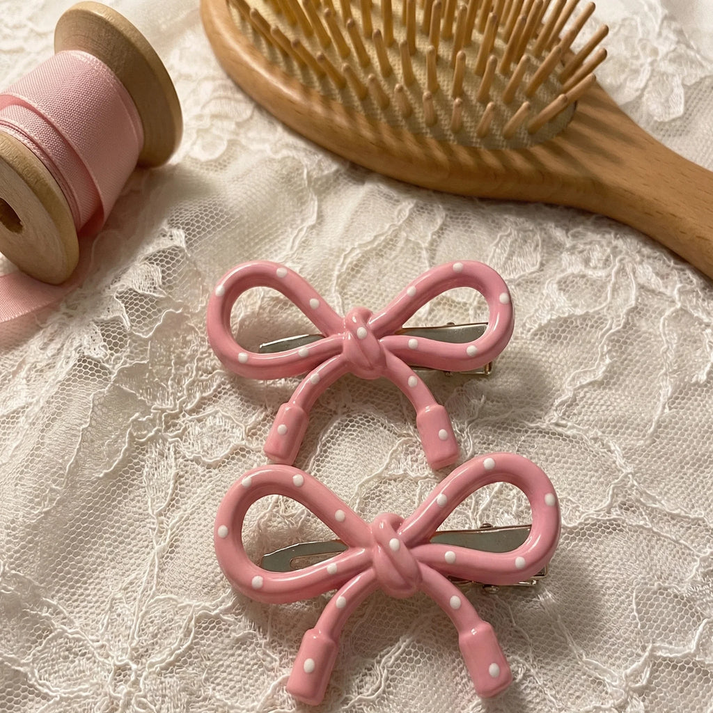 Light Pink Bow Clips