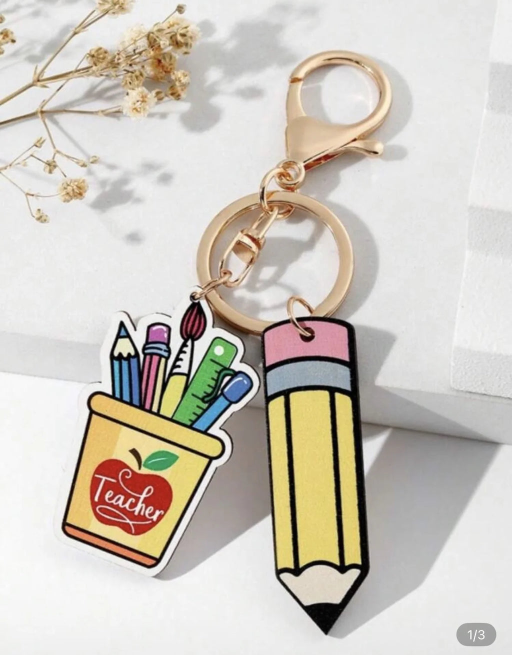 Pencil Teacher's Day Keychain