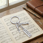 Piano and Flute Key Chain