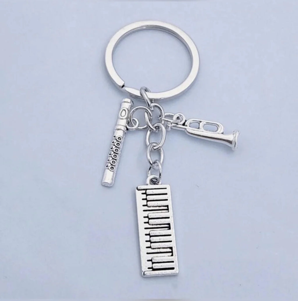 Piano and Flute Key Chain