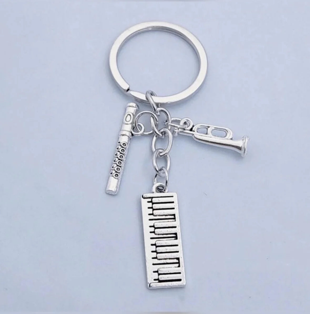 Piano and Flute Key Chain