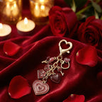 Valentines Day Key Chain Maroon Heart