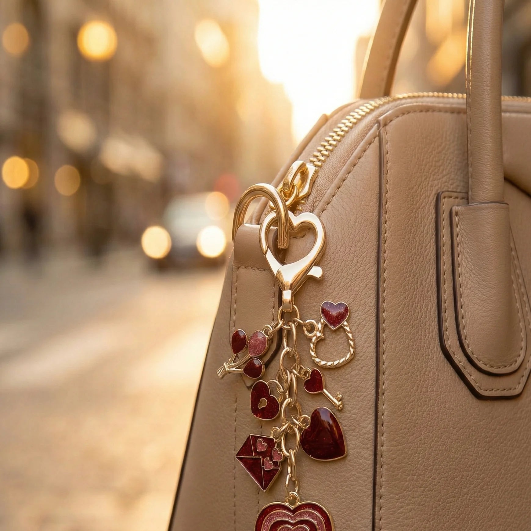 Valentines Day Key Chain Maroon Heart